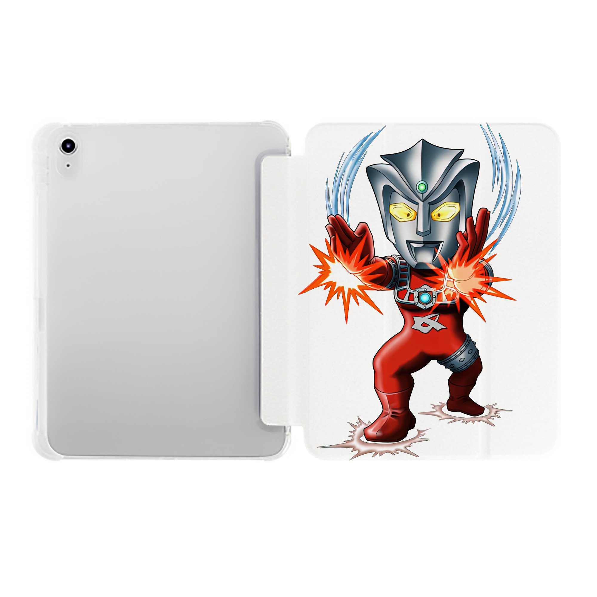 （画像用） ウルトラマン Ultraman IPad ケース ペン収納付き 三つ折りスタンド PUレザー×シリコン 対応機種9.5/10.5/10.9インチ